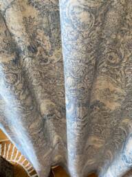 Beige Blue Toile De Jouy Linen Curtains French Provincial Drapes Traditional Pastoral Print Window Panels Farmhouse Floral Bespoke Curtain - thumbnail 1