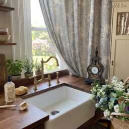 Beige Blue Toile De Jouy Linen Curtains French Provincial Drapes Traditional Pastoral Print Window Panels Farmhouse Floral Bespoke Curtain - thumbnail 3