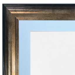 Scandi Black & Gold Picture Frame Blue Mount, Recycled Plastic - thumbnail 2
