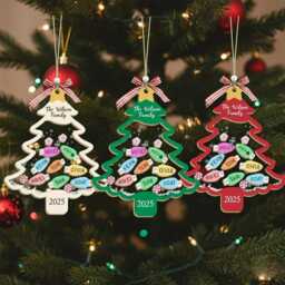 Custom Family Christmas Ornament 2025 4D Shaker Ornament, Keepsake Gift - thumbnail 2