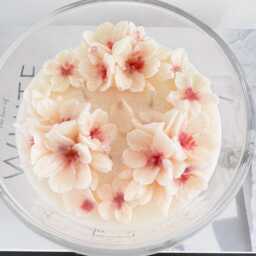 Japanese Cherry Blossom Candle, Handcrafted Botanical Cocosoy Candle, Floral Gift Candle With Sakura Blossom Petals, 430 Grams. Mum Gift - thumbnail 3