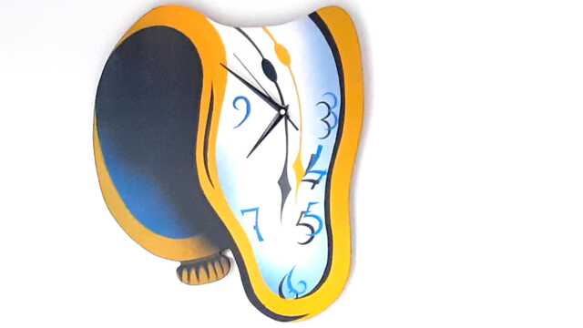 Twisted - Handmade Surreal Melting Clock, Wall Home Decor - image 1