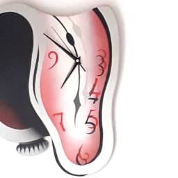 Twisted - Handmade Surreal Melting Clock, Wall Home Decor - thumbnail 3