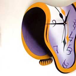Twisted - Handmade Surreal Melting Clock, Wall Home Decor - thumbnail 2
