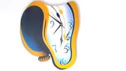 Twisted - Handmade Surreal Melting Clock, Wall Home Decor - thumbnail 1