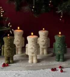 Nutcracker Candle Christmas Soldier, Scented Soy Wax Candle - thumbnail 1