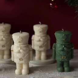 Nutcracker Candle Christmas Soldier, Scented Soy Wax Candle - thumbnail 4