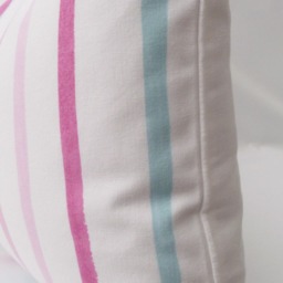 Laura Ashley Pink Stripe Cushion Hand Made in Painterly With Zip Fastening - thumbnail 2