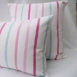 Laura Ashley Pink Stripe Cushion Hand Made in Painterly With Zip Fastening - thumbnail 3