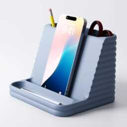 Textured Desk Organiser - Pen Pot & Phone Stand - thumbnail 4