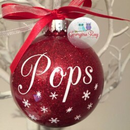Pops Christmas Bauble, Glitter Ornament, Grandad Gift, Grandpa Tree Decoration, Grandfather Gift 2026 - thumbnail 4