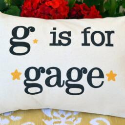 Personalized Baby Pillow, Newborn Gift, Adoption God Daughter, Boy Name Pillow For New Girl - thumbnail 3