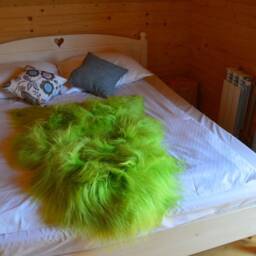Light Green Icelandic Dyed Genuine Sheepskin Lambskin Sheep Skin Rug Pelt Long Wool Soft Throw, Schaffell, Hygge - thumbnail 3
