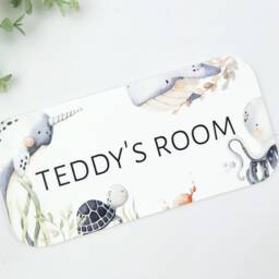 Personalised Sealife Room Sign Under The Sea Nursery Decor - thumbnail 3