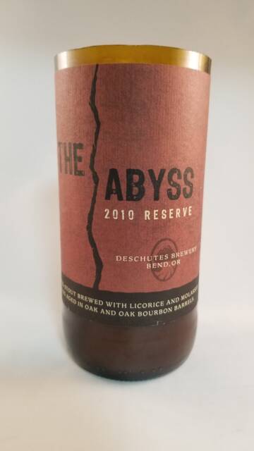 22 Oz Deschutes The Abyss Beer Bottle Candle Vanilla/Bourbon Scent - image 1