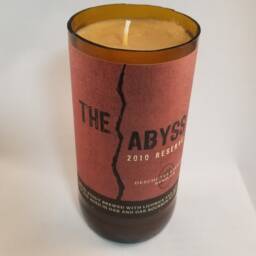 22 Oz Deschutes The Abyss Beer Bottle Candle Vanilla/Bourbon Scent - thumbnail 2