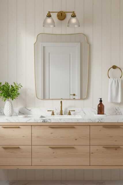 Chateau Square Mirror - Asymmetrical Brass - image 1