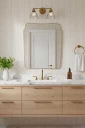 Chateau Square Mirror - Asymmetrical Brass - thumbnail 1