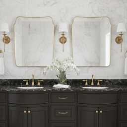 Chateau Square Mirror - Asymmetrical Brass - thumbnail 2