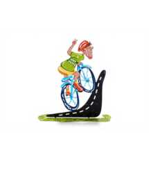 "Rider Sculpture, Handmade Cycling ""To The Top"