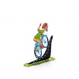 "Rider Sculpture, Handmade Cycling ""To The Top" - thumbnail 2
