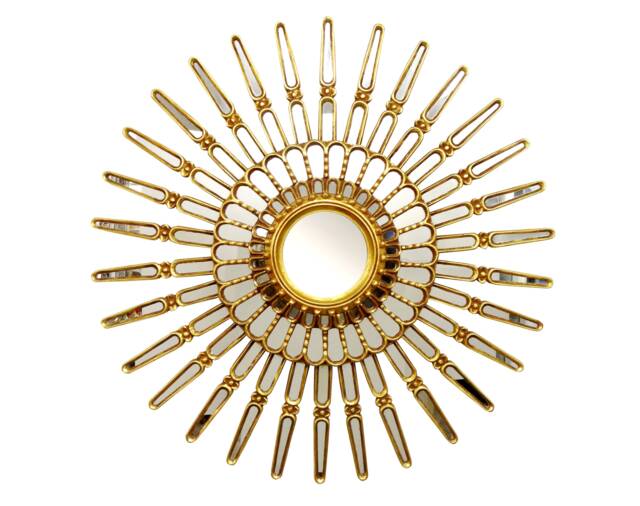 Gold Leaf Sunburst Mirror 35.8 - image 1