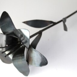 steel Lily Handmade Metal Flower, Christian Gift - thumbnail 3