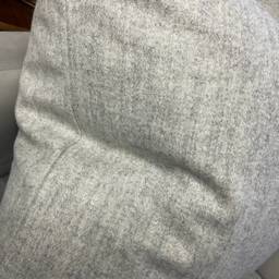 Plain Wool Blend Cushion Cover, Pillow Throw - Prestige John Lewis Fabric /Double Sided Grey - thumbnail 3