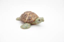 Glazed Ceramic Sea Turtle Sculpture - thumbnail 1