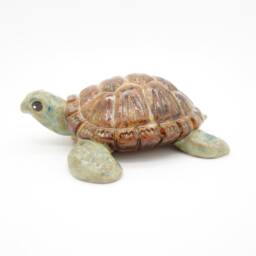 Glazed Ceramic Sea Turtle Sculpture - thumbnail 2