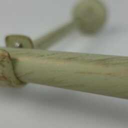 "Vintage White Curtain Pole Set " - thumbnail 2