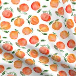 Summer Fruit Sheets - Watercolor Oranges Larger By Katerinaizotova Food Cotton Sateen Sheet Set Bedding Spoonflower - thumbnail 4