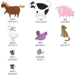 Farm Animals Wall Stickers Pack For Kids Mural - Stk997