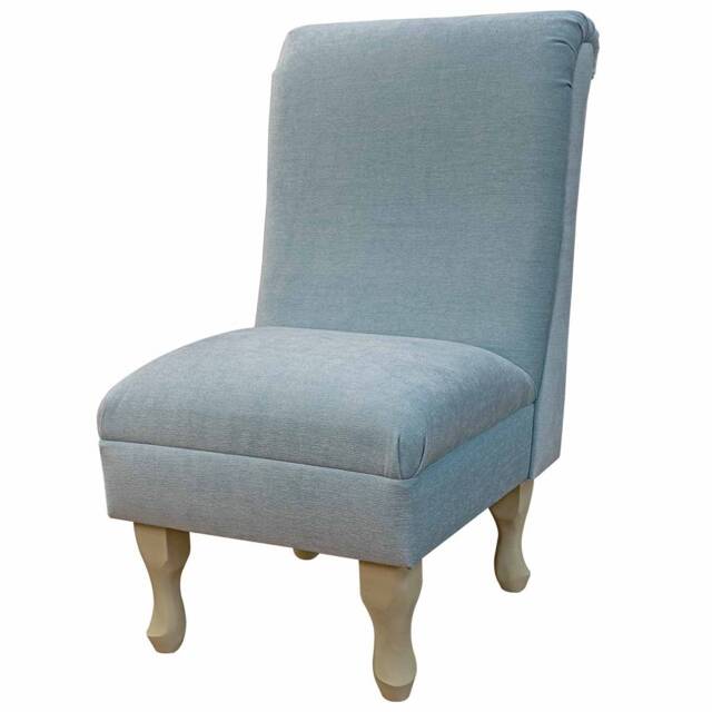 Duck Egg Handmade Bedroom Chair - Luxury Accent Pimlico Fabric British Bespoke Made - image 1