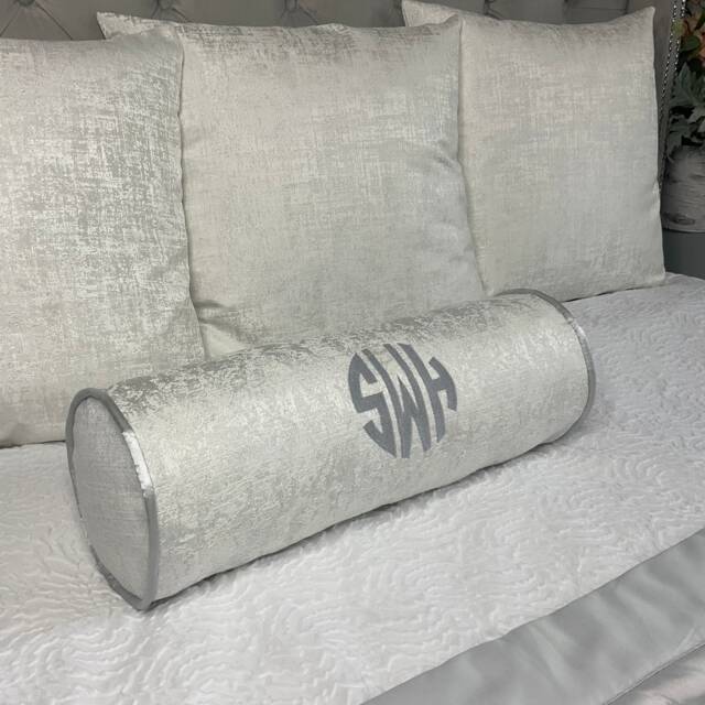 "Personalised Cushion Bolster 16"" X 6" - image 1