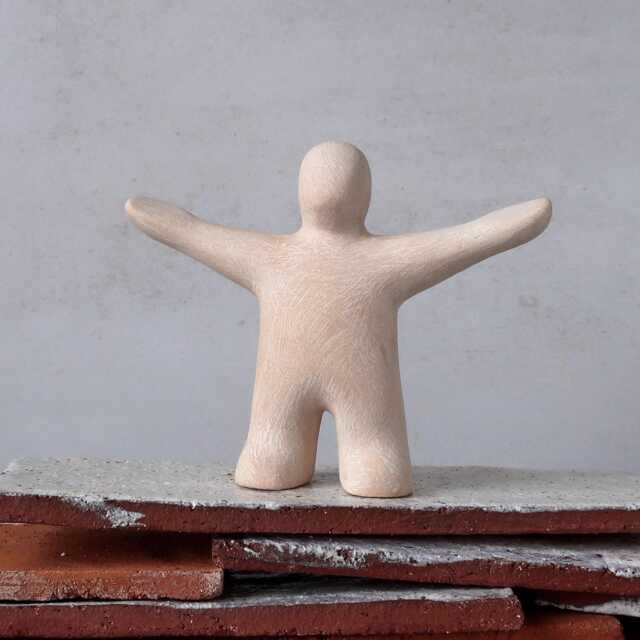 Spirit Of Yes - Expressive Ceramic Figurine For Sandplay & Counseling - image 1