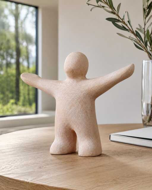 Spirit Of Yes - Expressive Ceramic Figurine For Sandplay & Counseling - image 1