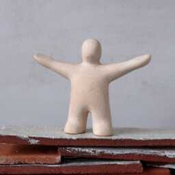 Spirit Of Yes - Expressive Ceramic Figurine For Sandplay & Counseling - thumbnail 2