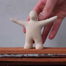 Spirit Of Yes - Expressive Ceramic Figurine For Sandplay & Counseling - thumbnail 4