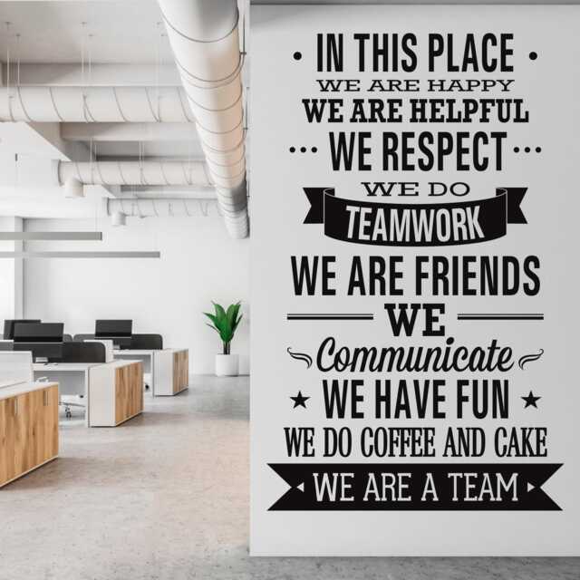 In This Place Wall Sticker - Motivational Office Decal Inspirational Art For Home Workspace - image 1