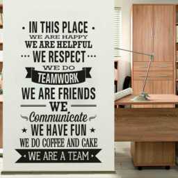 In This Place Wall Sticker - Motivational Office Decal Inspirational Art For Home Workspace - thumbnail 2