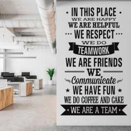 In This Place Wall Sticker - Motivational Office Decal Inspirational Art For Home Workspace - thumbnail 1