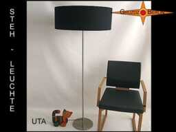 Black Floor Lamp Uta Of Linen Black - thumbnail 2