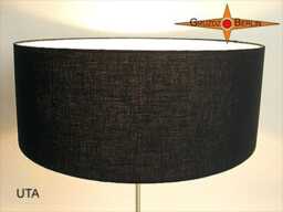 Black Floor Lamp Uta Of Linen Black - thumbnail 3