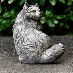 Concrete Kitty Figurine Stone Kitten Sculpture Outdoor Cat Decoration Handmade Animal Ornament Memorial Statue Yard Art Lover Gift - thumbnail 3