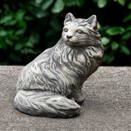 Concrete Kitty Figurine Stone Kitten Sculpture Outdoor Cat Decoration Handmade Animal Ornament Memorial Statue Yard Art Lover Gift - thumbnail 1