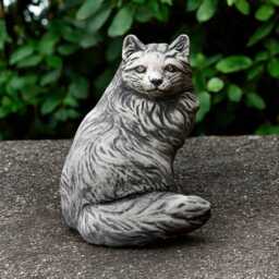 Concrete Kitty Figurine Stone Kitten Sculpture Outdoor Cat Decoration Handmade Animal Ornament Memorial Statue Yard Art Lover Gift - thumbnail 4