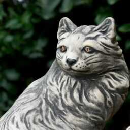 Concrete Kitty Figurine Stone Kitten Sculpture Outdoor Cat Decoration Handmade Animal Ornament Memorial Statue Yard Art Lover Gift - thumbnail 2