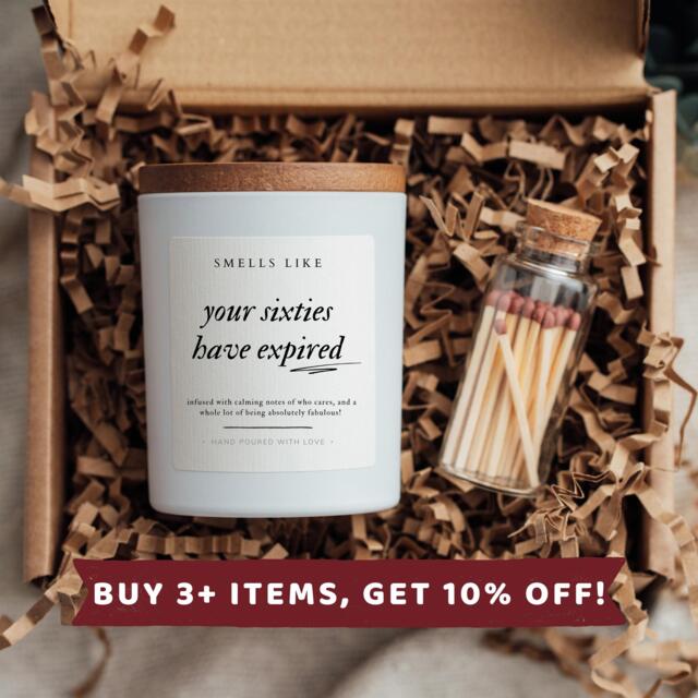 Smells Like Your Sixties Have Expired Candle Mamgu 70Th Birthday Gift Cards Gifts 70 For Her W - image 1