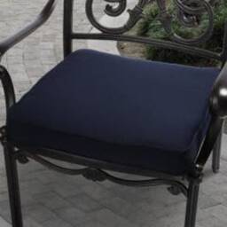 Sunbrella Canvas Navy Pillow Covers, Cushion Covers , Boxed Zipper Closures, Outdoor Custom Sizes Made . Covers Only - thumbnail 2